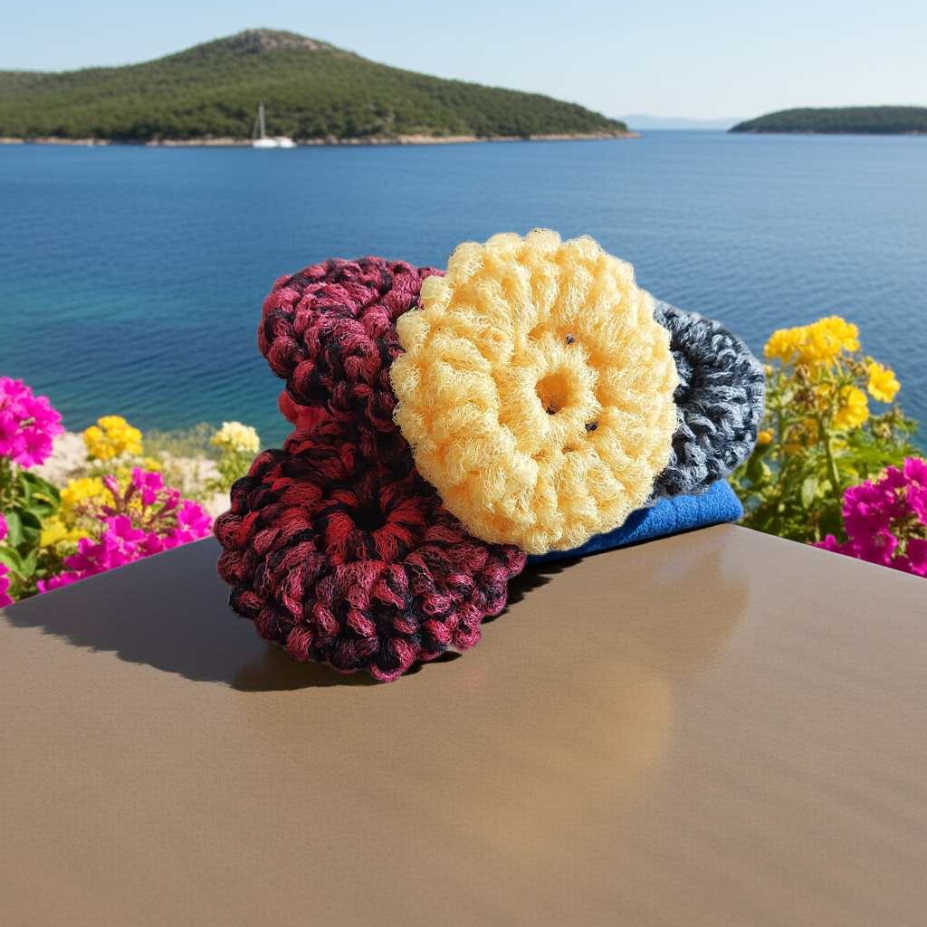 Exfoliating Scrubbies, 5 pack, various colors