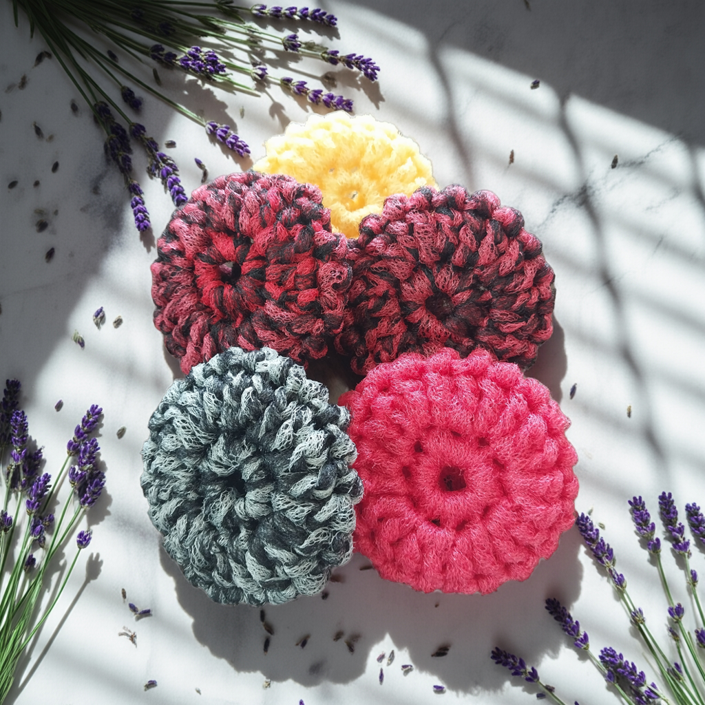 Exfoliating Scrubbies, 5 pack, various colors